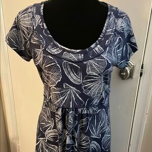 Cotton fresh produce shell print casual dress